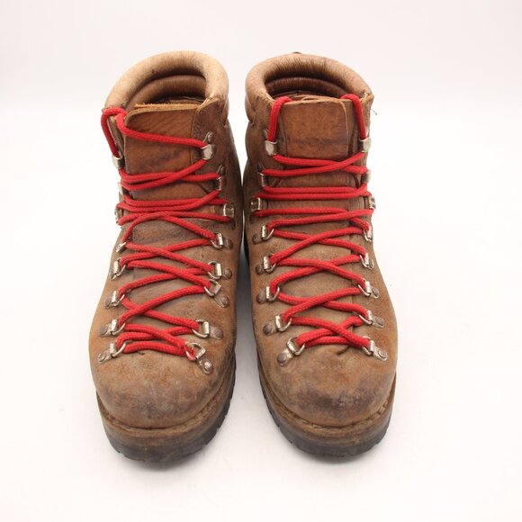 Vintage Raichle Hiking Trackking Men\'s 7 M Brown Leather Mountaineer Boots Shoes main image 11